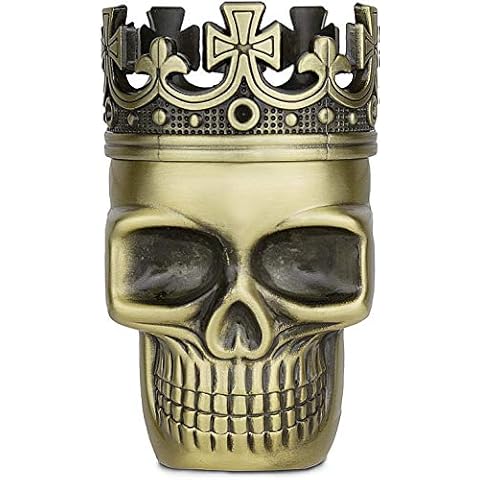 Golden Bell Grinder 1.5 inch Spice Grinder Full Metal Skull Grinder - Bronze Cover
