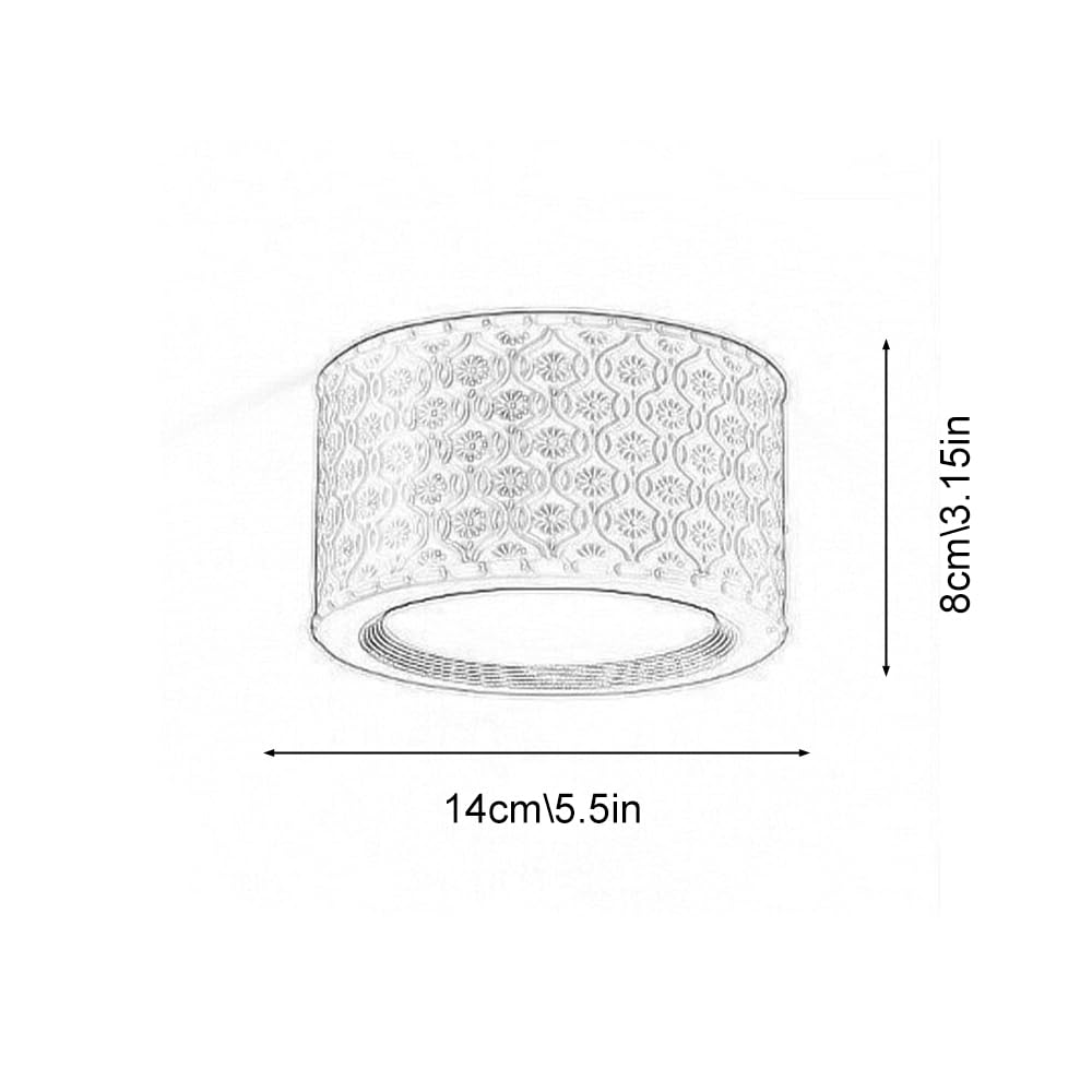 Nordycka Nowoczesna Sufitowa Led Z Półpłaską Powierzchnią, Miniaturowa Oprawa Oświetleniowa Z Żywicy, Cylindryczna Sufitowa Do Przedpokoju I Na Ganek, Do Sypialni/Jasnozielony/Mały