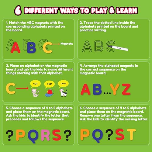 Image of Play Panda Learn to Write Capital Letter Magnetic Learning Board Game for Kids