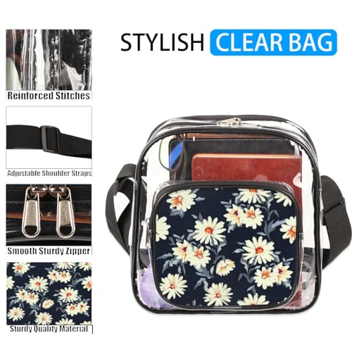 Clear Crossbody Bag Stadium Approved for Women and Men Transparent Messenger Shoulder Bag Clear Purse Bag2