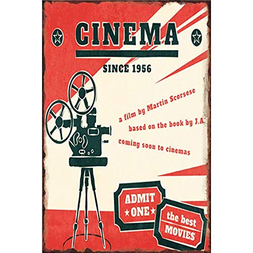 Forry Cinema Métal Mur Affiche Vintage Plaque Étain Signe Rétro Décorer Artisanat pour Café Bar Garage Salon Chambre
