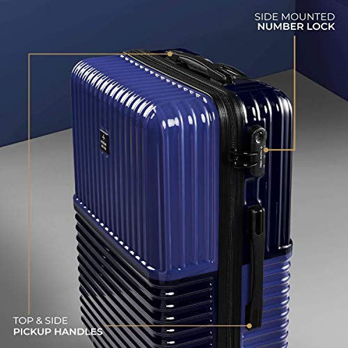 Image of Nasher Miles Istanbul Hard-Sided ABS and PC Luggage Set of 3 | 55cm, 65cm & 75cm | 8 Wheels Small, Medium & Large Trolley Bag for Travel | Suitcase (Multicolor)
