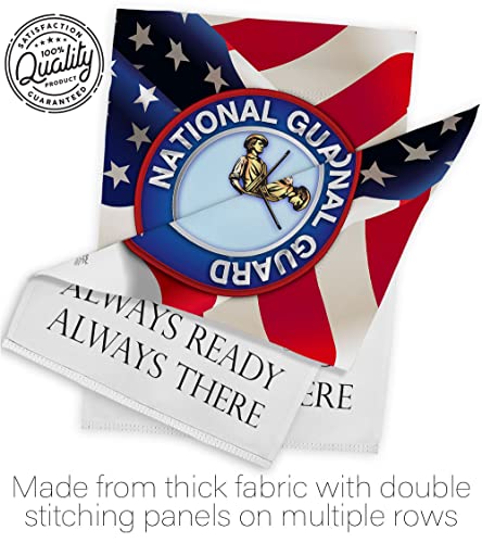 Breeze Decor Us Air National Guard Garden Flag Armed Forces Official Licensed United State American Military Veteran Retire Decorative, 13"X 18.5", Thick Fabric #TOP6