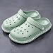 Kirin-1 Pantoufle Homme Animaux,Femmes Soft Sumer Eye Port AntidéRapant Mignon Dessin Animé Respirant Beach Shoes-42_1057 Vert d'encre