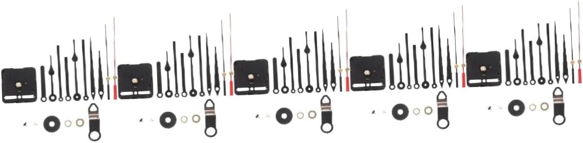 Gadpiparty 5 Sets Movement Set Analog Light Silent Clock Mechanism LED Clock for Office Ticking Pendulum Smart Countdown Vintage Wall Clock Battery Operated Wall Clock Modern Black Plastic