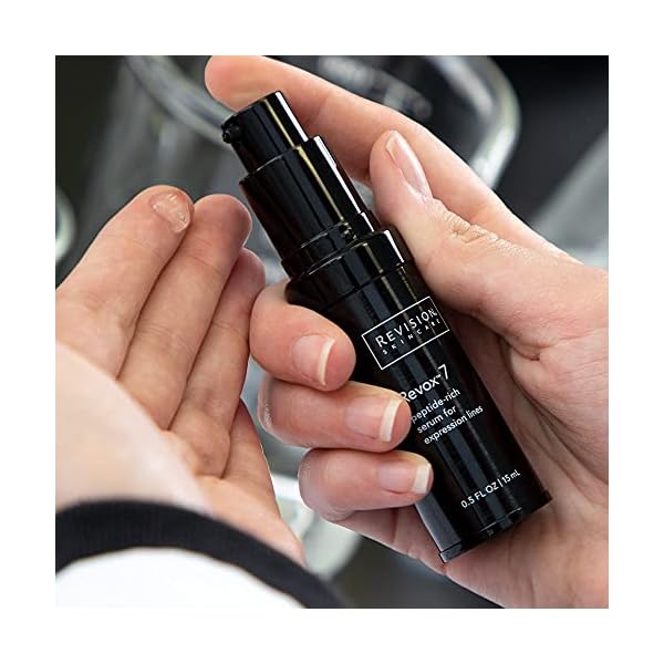 Revision Skincare Revox 7, peptide rich serum for expression lines around eyes, forehead and month, reduce wrinkles, clinical levels of oil free serum, 0.5 Fl oz