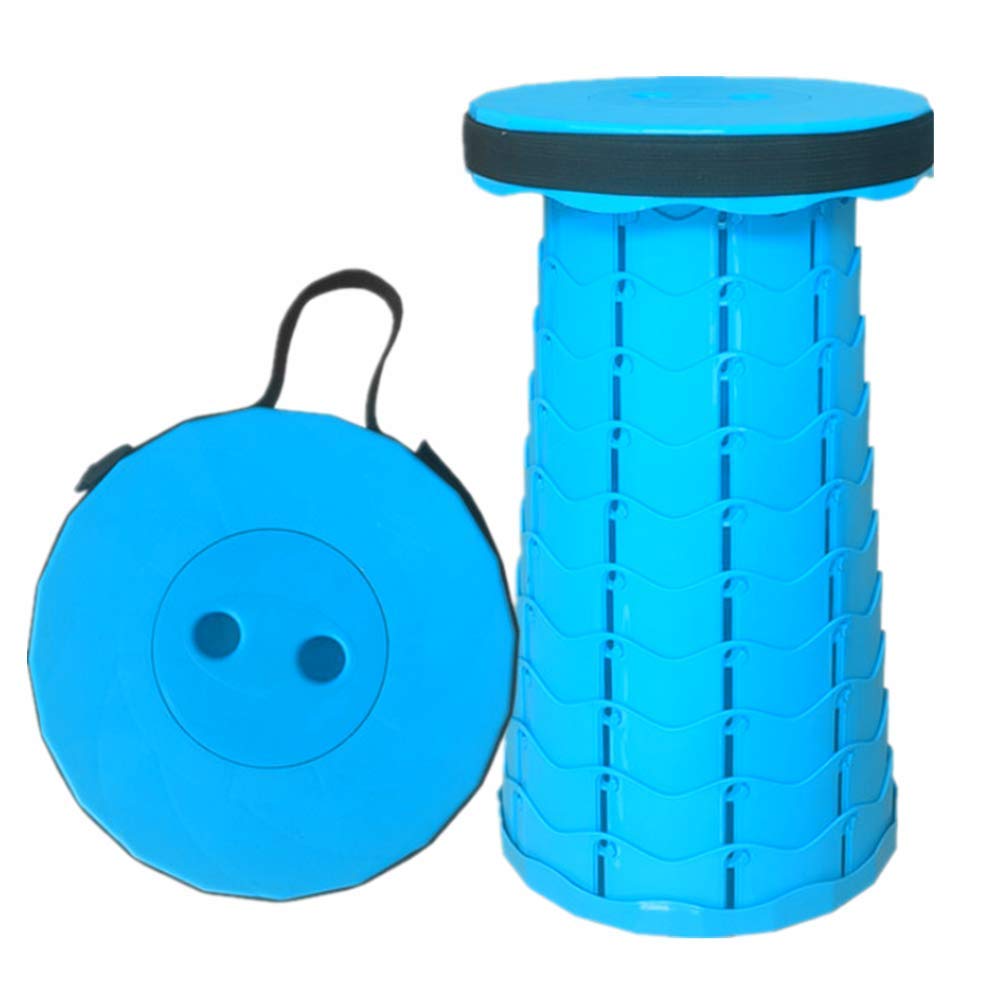 JEBBLASAdult Picnic Stools Portable Stool Adjustable Camping Folding Stool Telescoping Stool Collapsible Stool for Fishing Hiking BBQ Camping Gargening Picnics Foldable Stool Sky Blue, One Size