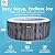 JLeisure Greywood 65 Inch 3 Person Round Inflatable Hot Tub Spa with Control Panel, Floor Protector, and Portable Hot Tub Cover, Gray