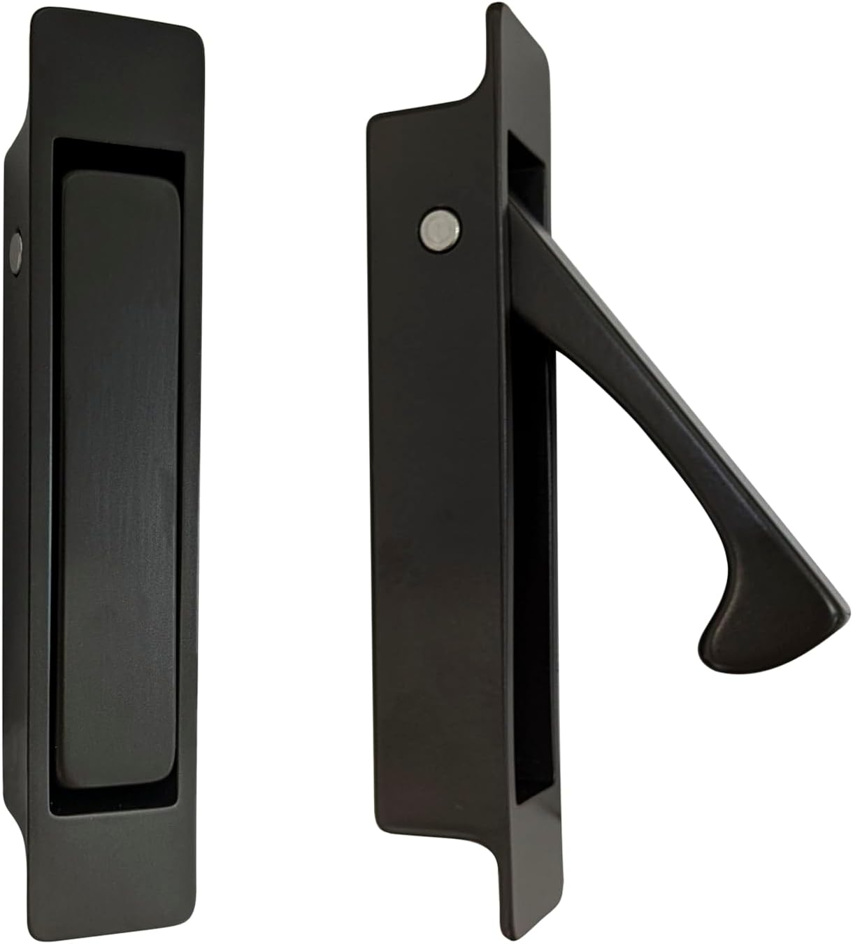 QCAA Forged Solid Brass Edge Pull, Sliding Pocket Door Pull Handle, Oil-Rubbed Bronze, 1 Pack, Made in Taiwan