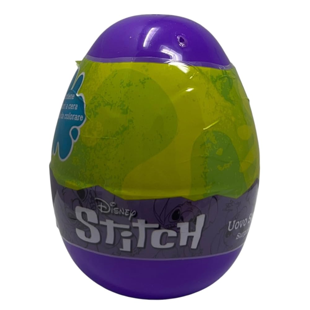 CARTOON Mini Surprise Egg 5 Pieces Egg Egg with Stationery Accessories for Children Colours and Designs, Stitch, 7 x 7 x 10 cm, leisure