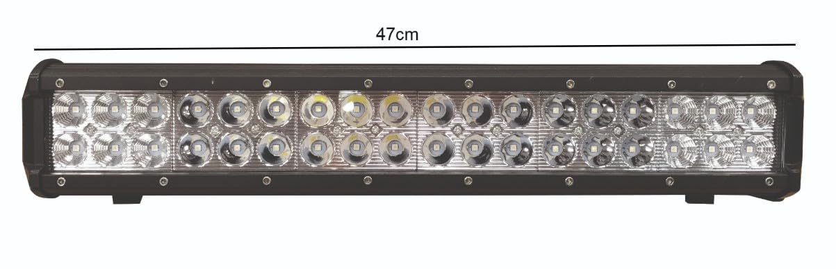 Goodyear - Barra LED 18.5 Pulgadas 108W para Coche y Camión 12V/24V, 7560 Lúmenes, 36 LED, Luz Blanca 6500K, IP67, Aluminio, Iluminación Auxiliar Off Road