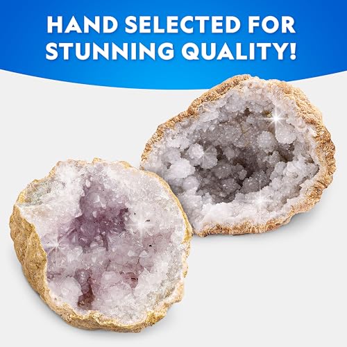 Image of National Geographic Jumbo Geodes Kit - Break Open 2 Large Geodes with Crystals Inside, Earth Science Kit for Kids, Geology Gift for Boys and Girls, STEM Rock and Mineral Toy