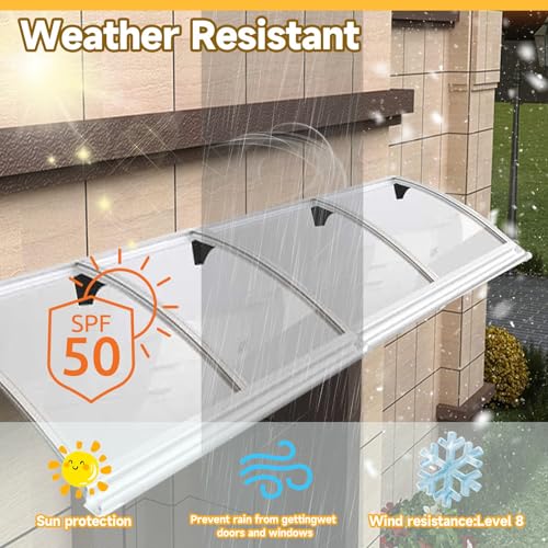 Auvent de porte extérieure imperméable pour éviter les infiltrations d'eau de pluie - 5