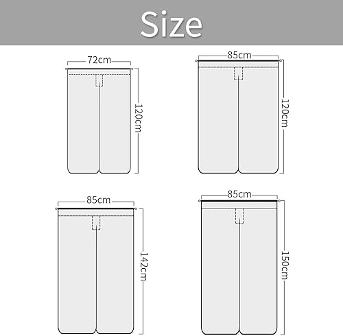 Miniatura 6 de Leowefowa Cortina japonesa Noren para puerta, cortina de puerta japonesa, tratamiento de ventana, tapiz de puerta impreso blanco puro para