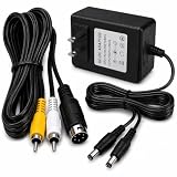 WirelessFinest Audio Video RCA AV Cable Adapter Cord + AC Power Supply To External TV Screen Monitor For SEGA...