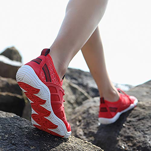 Image of MAYZERO Water Shoes Men Women Swim Surf Shoes Beach Pool Shoes Wide Toe Hiking Aqua Shoes Winter House Slippers
