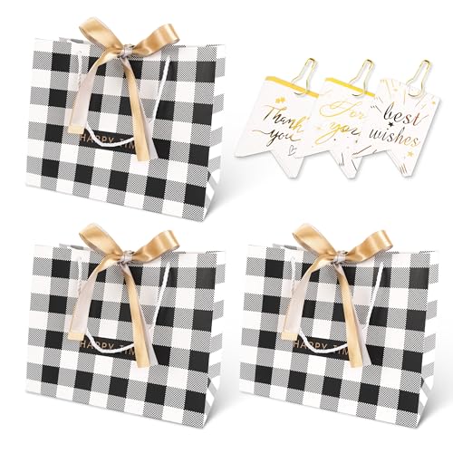 ラッピング 袋 プレゼント 手提げ袋 【2サイズ×14パターン·サンクスタグ9枚付き·多用途】 紙袋 ギフト プレゼント用 手提げバッグ 包装袋 らっひんぐ袋 小 リボン 花柄 可愛い 誕生日 結婚式 バレンタイン 母の日 父の日 (セットL,M)