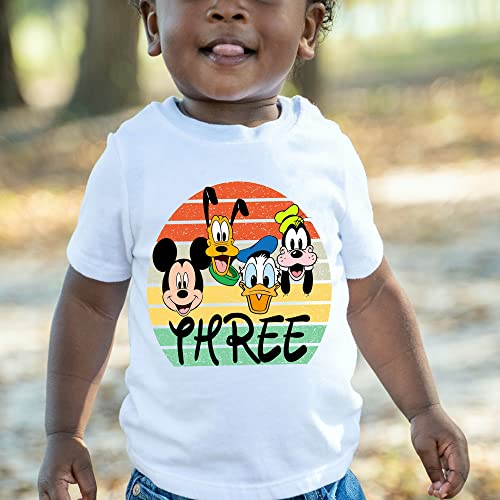 Three birthday shirt Mickey third birthday shirt magical kingdom birthday outfit Mickey duck 3rd birthday shirt top3