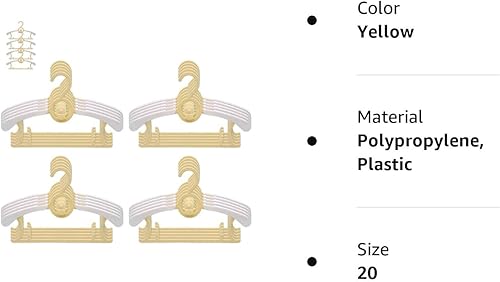 Miniatura 8 de JSF Perchas de armario para cuarto de bebé, colgador extensible de 11 a 14 pulgadas, gancho antideslizante para recién nacido, 20 piezas de perchas