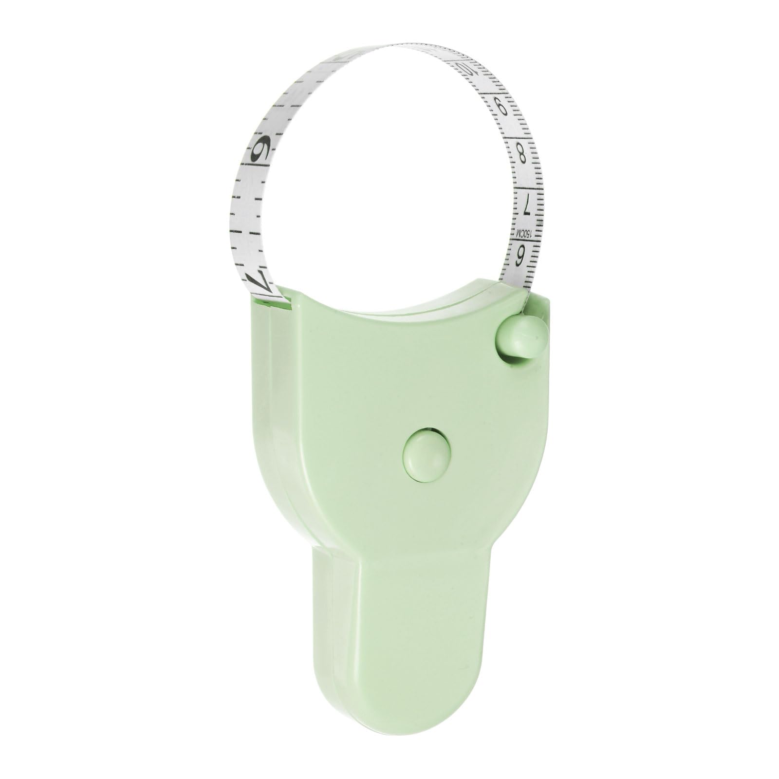 Generic Cinta métrica telescópica automática de 150 cm, cinta métrica retráctil con pasador de bloqueo y botón para medidas corporales, costura, tela, tela, color verde