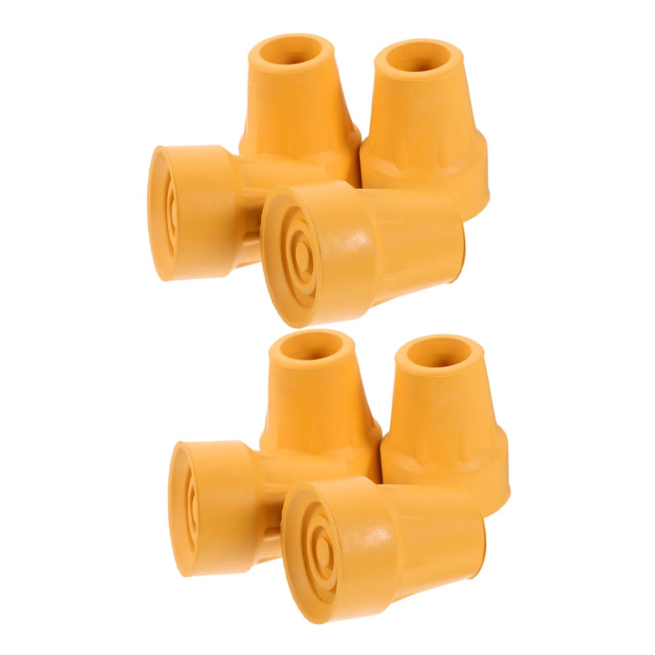 BCOATH 8pcs Yellow Trekking Pole Foot Cover Walking Stick Pole Tip Replacement Trekking Poles Anti-Skid Tip Non-Slip Crutch Pad Rubber