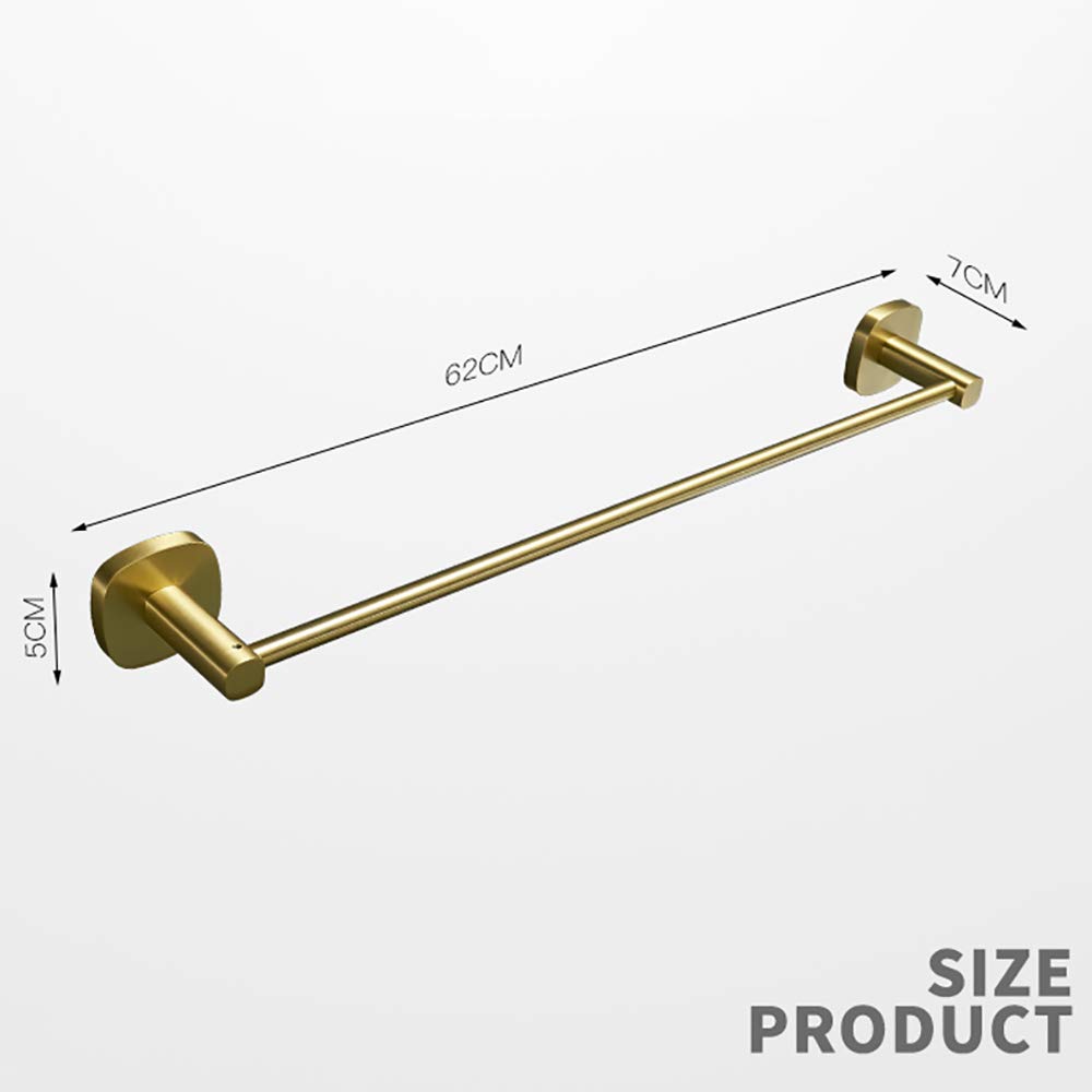 Ręcznik Bar Szczotkowany złoty Wieża Wieża na ręczniki Aluminiowe szyny na ręczniki Wieszak na ręczniki Ścienny stojak do przechowywania ręczników do łazienki, kuchnia, hotel, zainstalowany