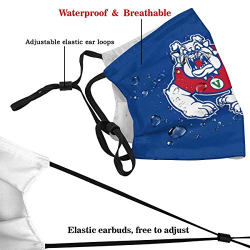 LasGo Face Cover Fashion Design Ma_sk Fresno State University Football Fans Balaclava Windproof Scarf with 10 Filter - Thumbnail 2