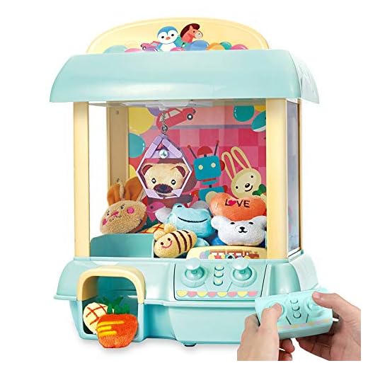 CISAY Claw Machine,C1 Claw Toy,2.4G Remote Control Automatic or Manual Dual Mode Mini Claw Machine, Intelligent System with Music and Lighting, Giving Children The Best Gift (Blue)