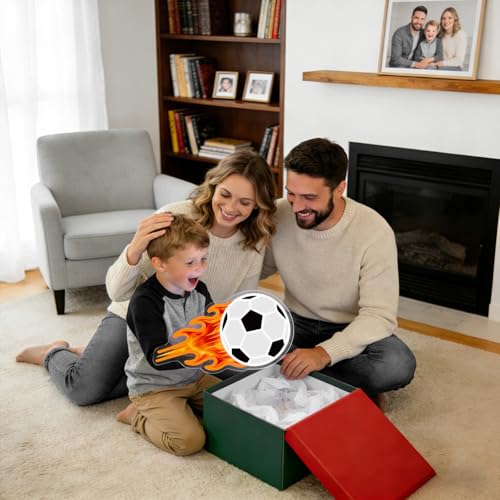 Image of UV Printed Soccer Ball Neon Sign for Wall Decor Dimmable Soccer Led Light for Fans Football Neon Signs for Boys Room Home Bedroom Man Cave College Dorm Club Birthday Party Decor Teen Gifts
