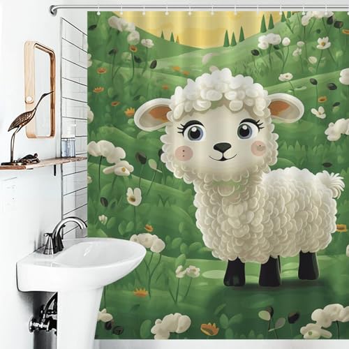 Rideau de douche en tissu imperméable anti-moisissure 152x183 - 7