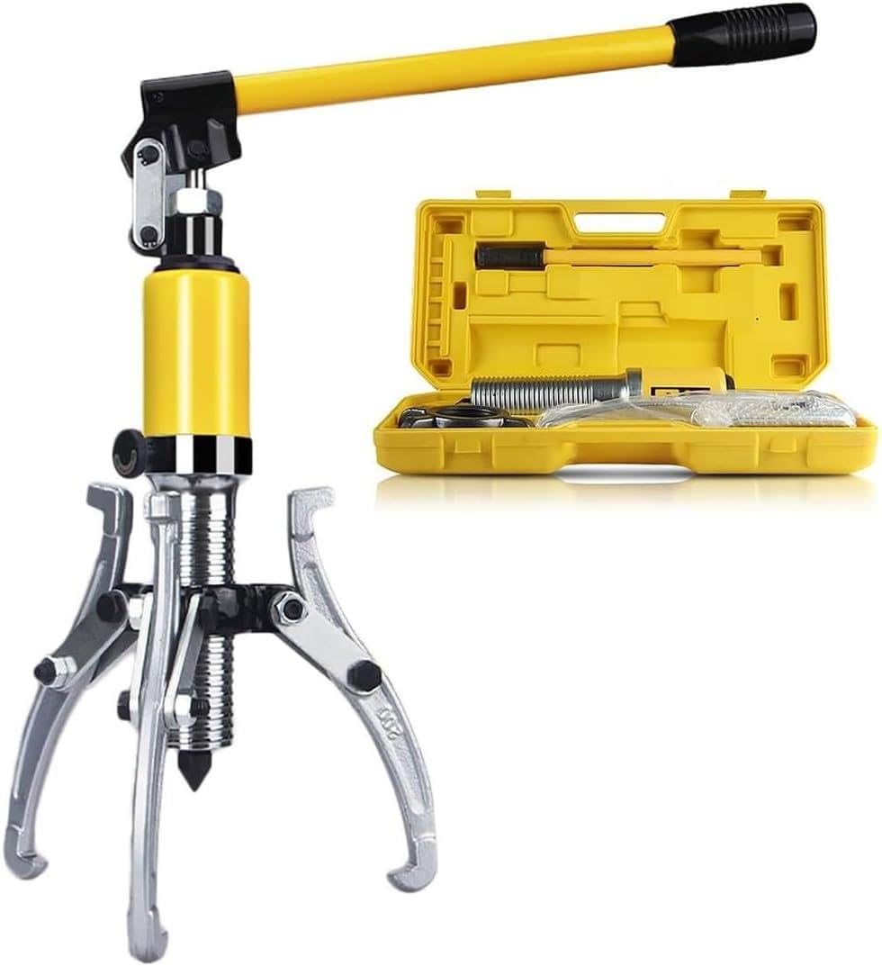 ASerZenith Hydraulic Gear Puller, Integral-Unit Hydraulic Gear Puller 5T/10T/15T/20 Ton, 3 Jaws Bearing Hub Separator, Hydraulic Puller Separator Tool(15T)