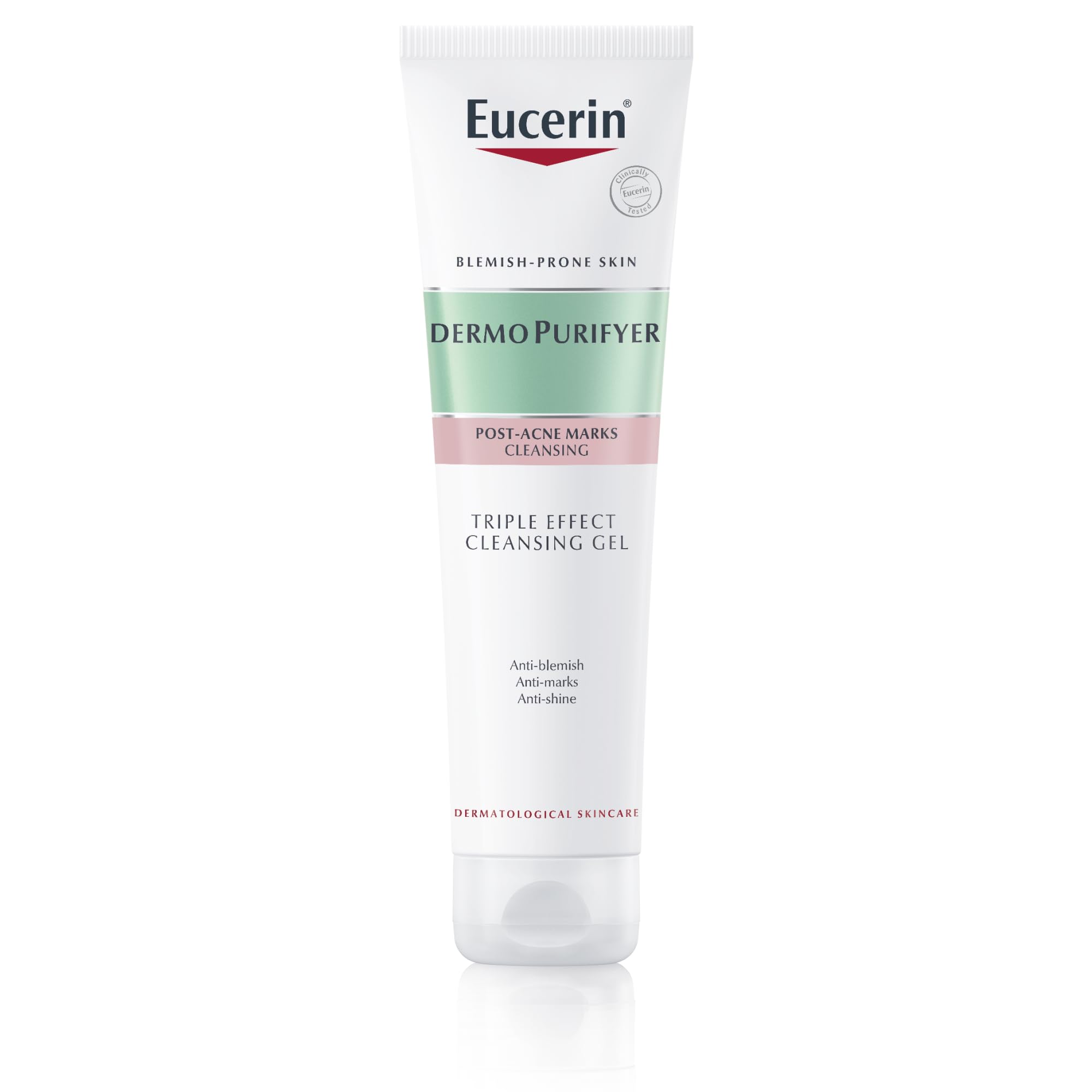 Eucerin DermoPurifyer Triple Effect Cleansing Gel 150ml, Gentle and Effective Facial Cleanser for Blemish-Prone Skin