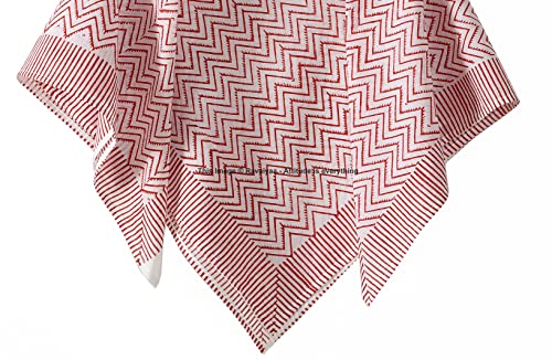 Image of Ravaiyaa - Attitude is everything Sanganer Hand Block Printed Scarves Pure Cotton Scarf Square Hijab Dupatta 40 inch X 40 inch Inch