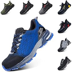 Calzado De Seguridad Barato Zapatos de Seguridad para Hombre Mujer Zapatos de Trabajo Calzado de Seguridad Zapatillas Seguridad S2 S1 S3 Puntera de Acero A Azul Tamaño 40