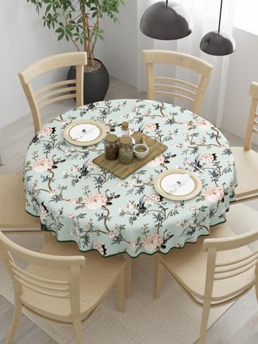 Clasiko 100% Cotton 6 Seater Round Table Cover; 72x72 Inches; Peach Flowers (B0D7HZWQDM) Amazon Price History, Amazon Price Tracker