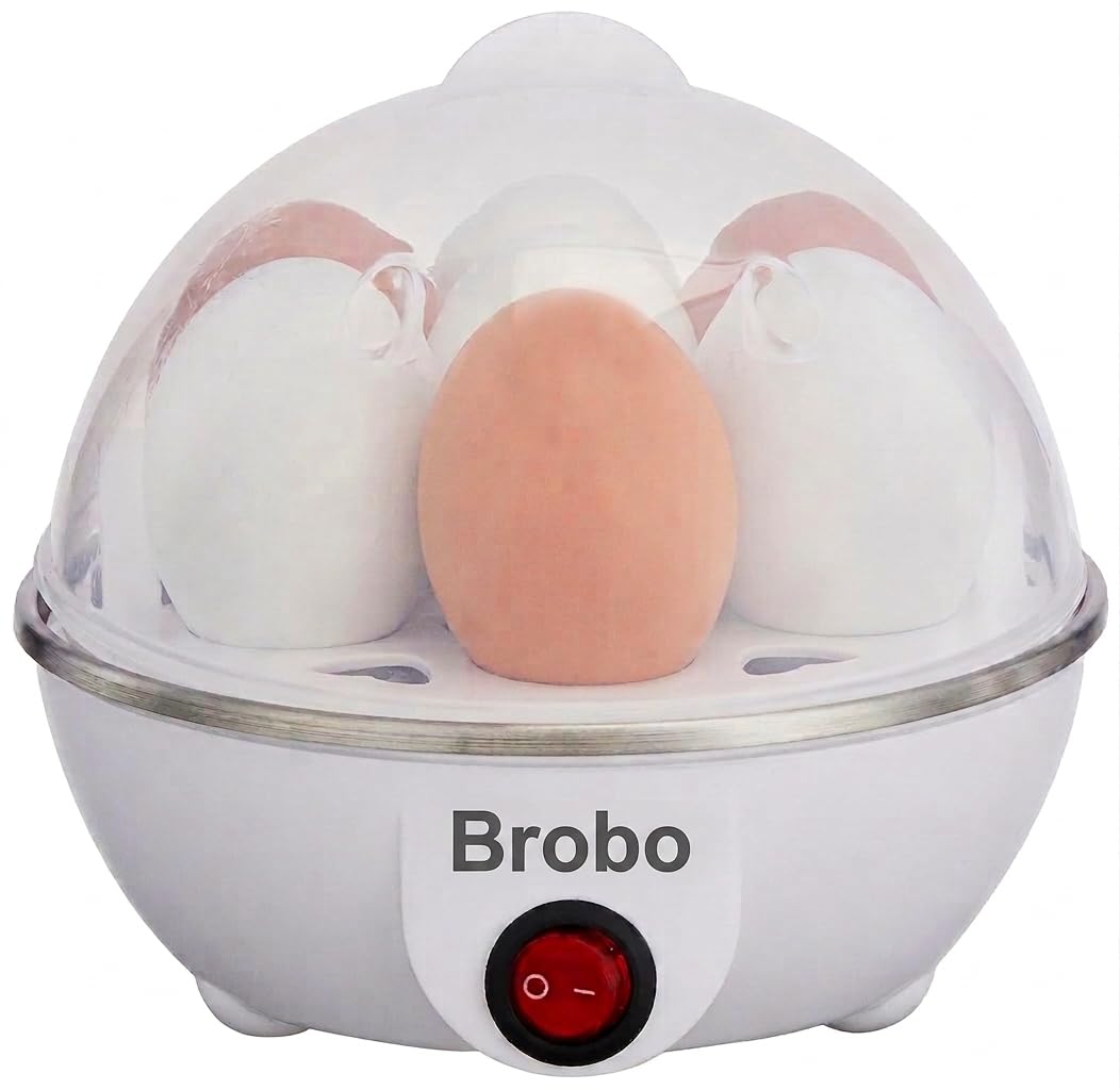 Electric Egg Cooker, White, 7 Egg Capacity, Auto Shut-Off-picture-29