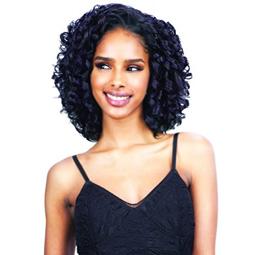 SWEET GIRL (1B Off Black) - FressTress Equal Drawstring Fullcap Synthetic Half Wig