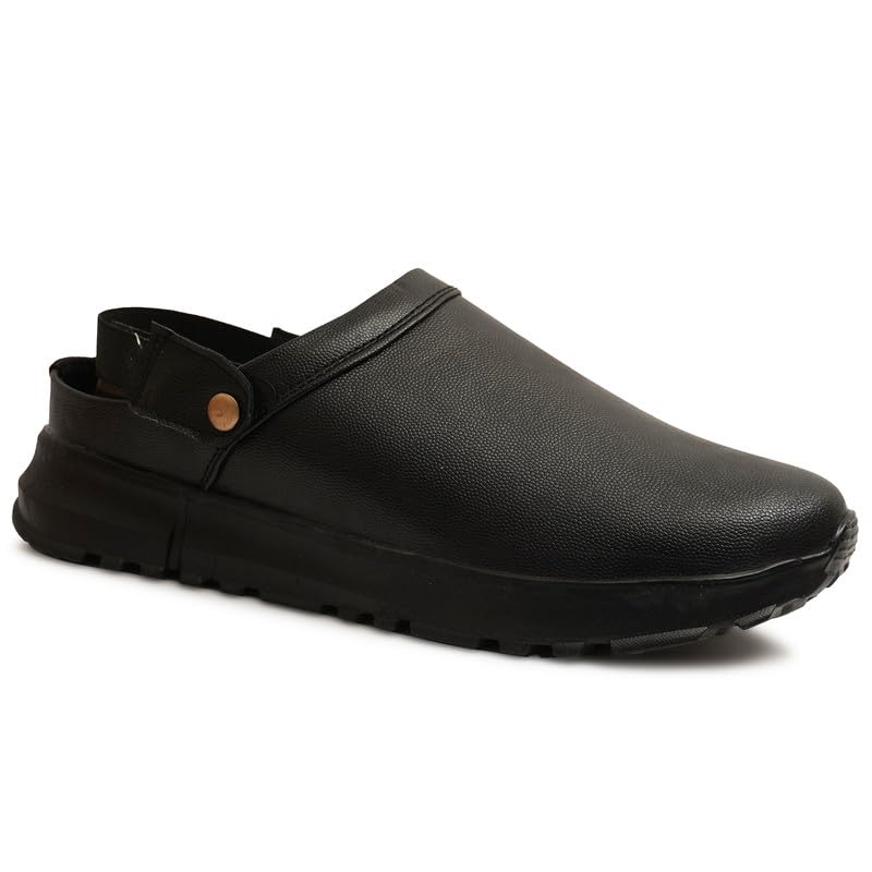 Botha Saccucci Mens Black Slip-On Casual Clogs (B0D4B66X8C) Amazon Price History, Amazon Price Tracker