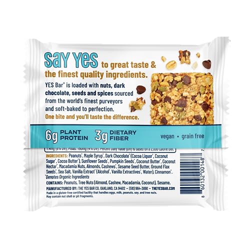 Image of YES Nut Bars - Soft Chewy Healthy Snack Bars (Peanut Butter Dark Chocolate, 24 count)