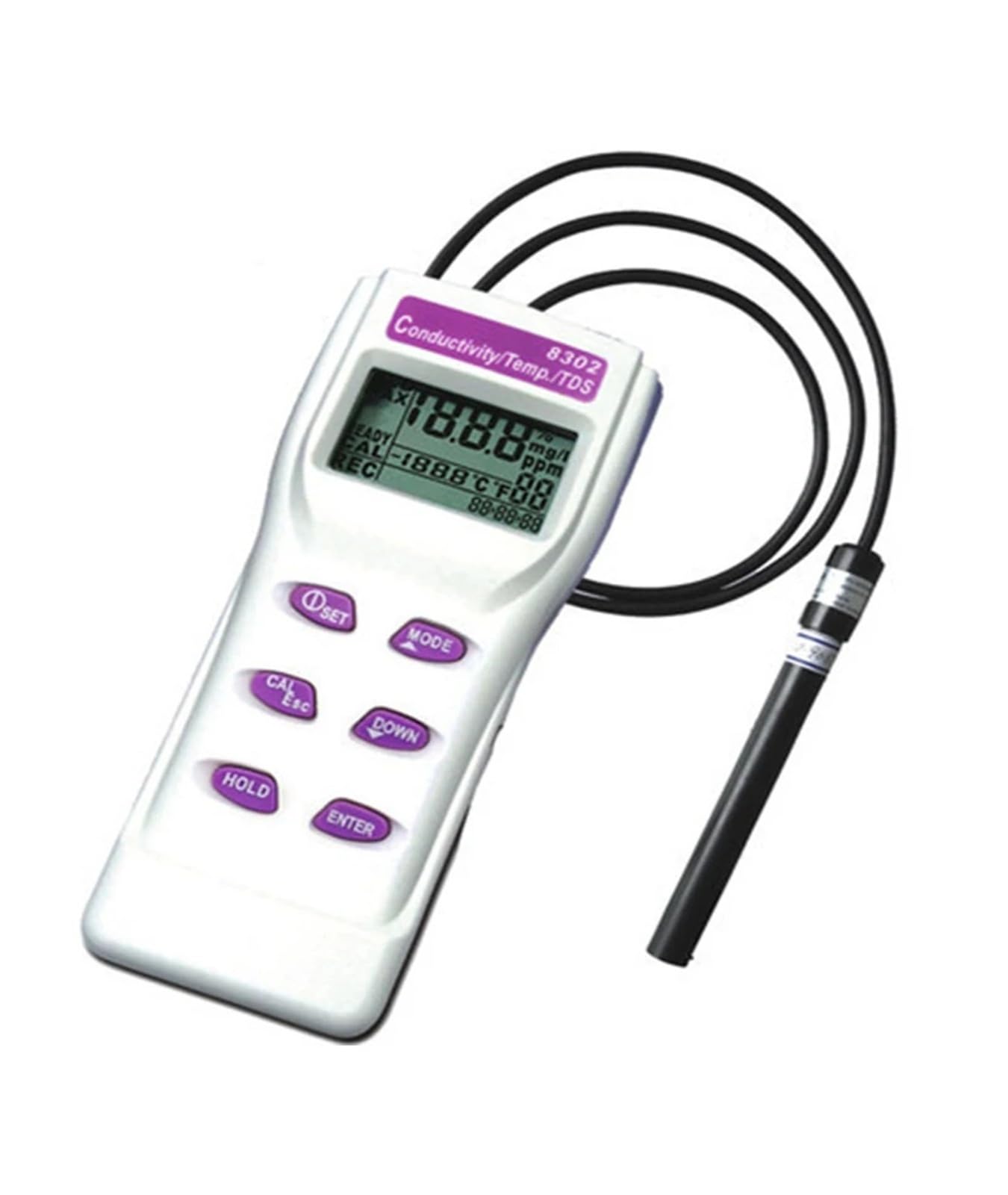 AZ-8302/8302 Przenośny miernik Cond TDS z wyświetlaczem LCD Tester przewodności jakości wody Automatyczna zmiana zakresu Podświetlany wyświetlacz