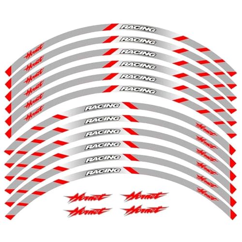 Bandes jantes réfléchissantes moto 12 pcs film autocollant anti-rayures pour Hornet