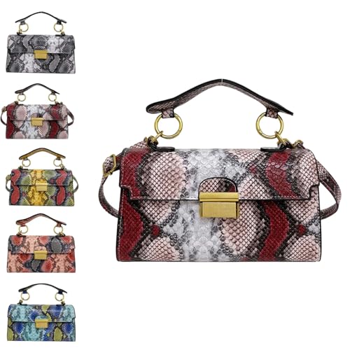 Crossbody Bags for Women Trendy Snakeskin Print Fashion Versatile Y2K Purse for Ladies Shoulder Handbags Satchel Sling