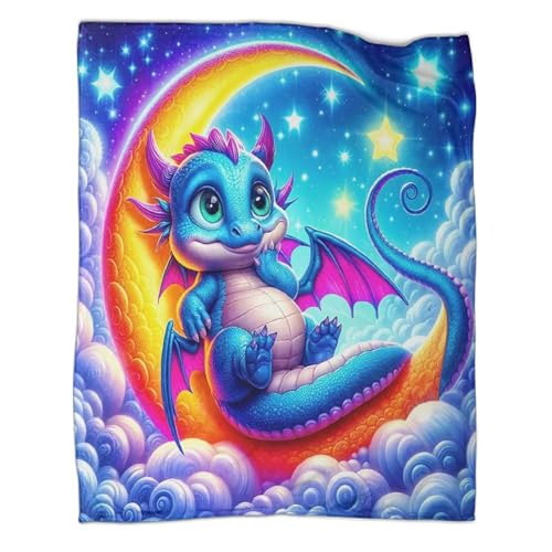 Couverture ptérosaure 3D en microfibre chaude pour lit et canapé 180x200cm