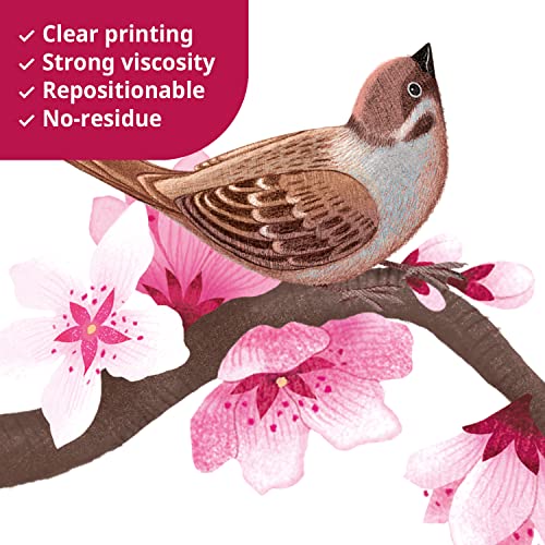 DECOWALL SG4-2306 Large Cherry Blossom Tree Wall Stickers Pink Flower Tree Branch Wall Decals Living Room Bedroom Nursery Home Decor (Tree H: 141cm) - Image 4