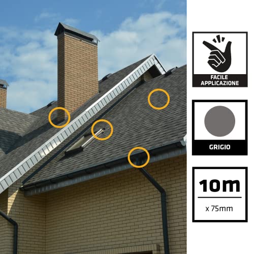 Sika 3734 MultiSeal Abdichtungsband, selbstklebend, Kaltkleber, 200 mm x 10 m, Farbe: Grau – Bild 4