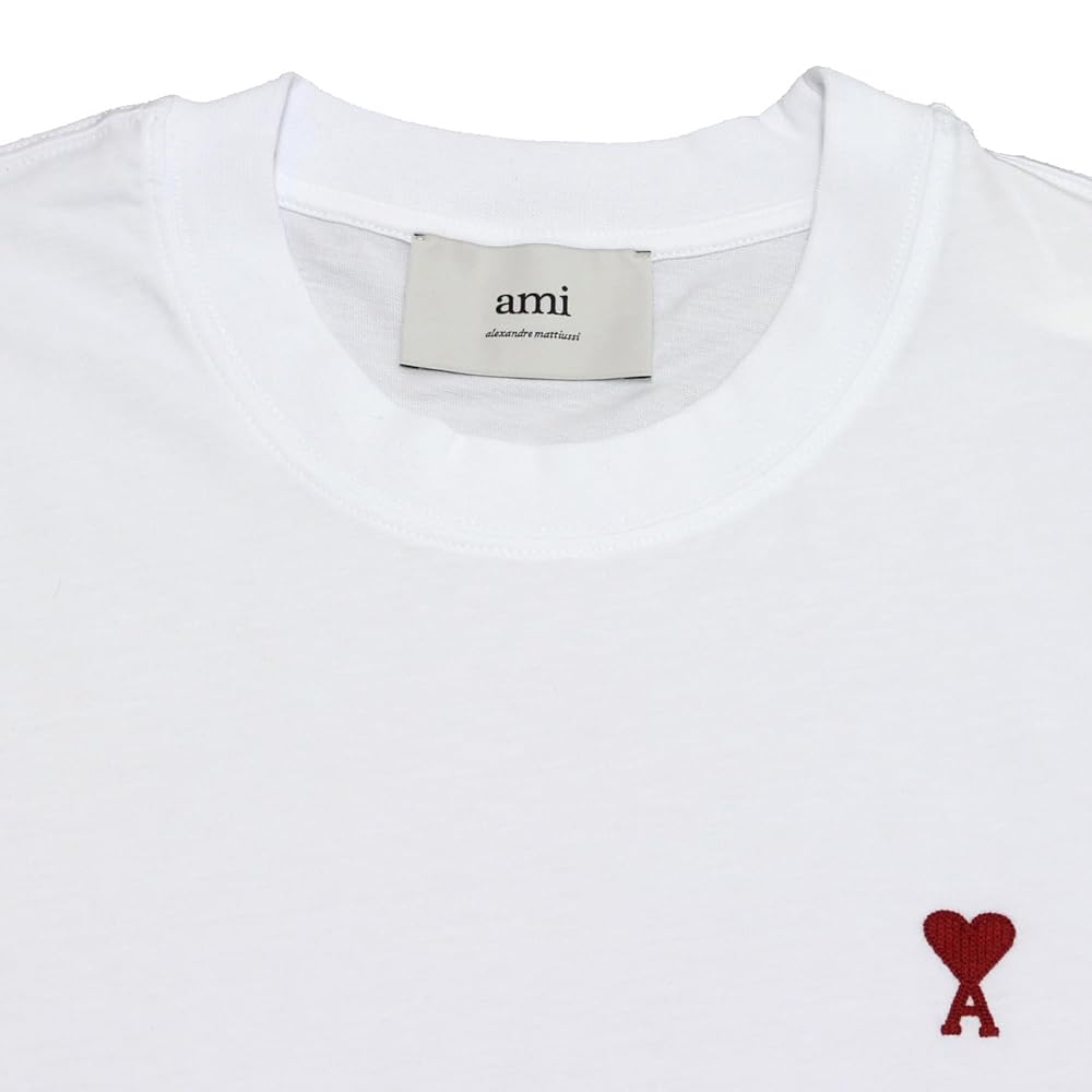 (アミ) AMI DE COEUR Tシャツ UTS035 724 White Red Ami De Coeur T-Shirt | AMI PARIS