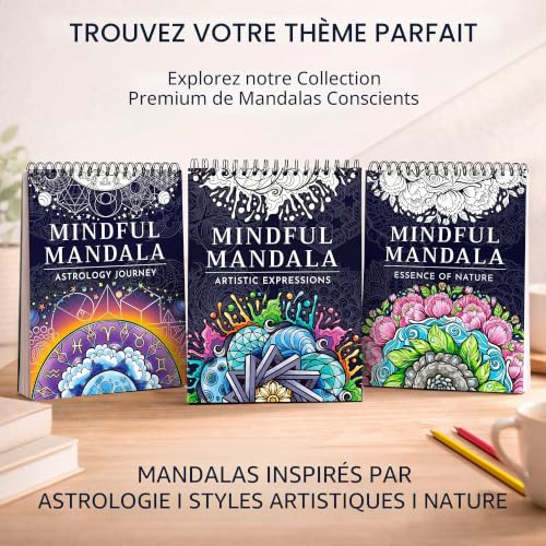 RYVE Livre de coloriage pour adultes – 50 mandalas uniques pour la relaxation et le soulagement du stress – Livre de coloriage pour adultes à reliure spirale, livres de coloriage mandala pour adultes – vue 8