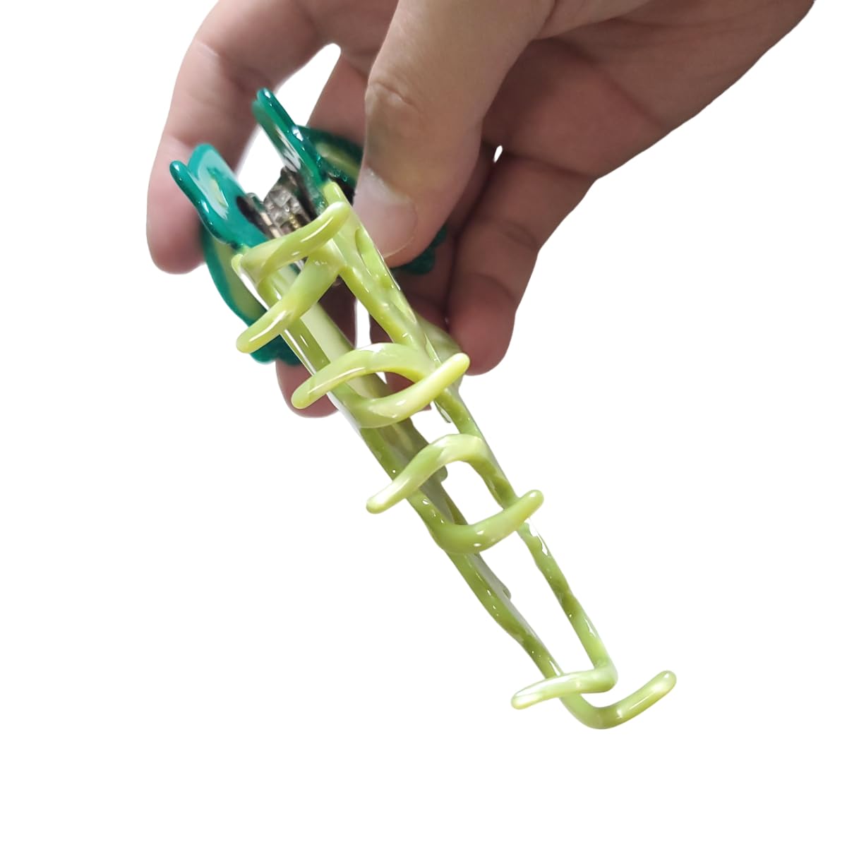 Novelty Ocean Jellyfish Hair Clips,Cellulose Acetate Hair Clips,Big Claw Clips for Girl,Hair Accessories,: Green