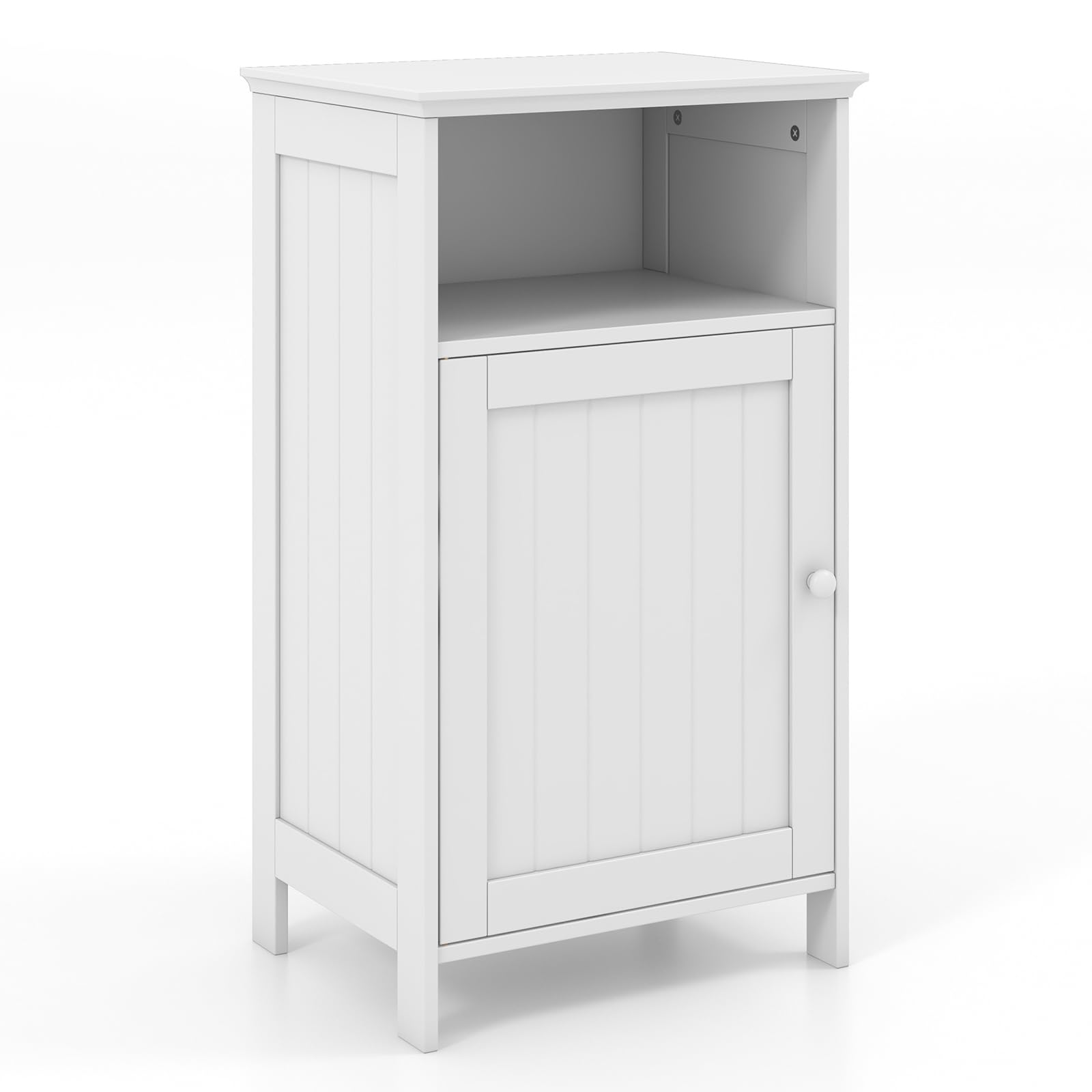 RELAX4LIFE Mobile da Bagno in Legno, Armadietto Bagno Salvaspazio, Mobiletto Multiuso per Corridoio e Ingresso, 40 x 30 x 70 cm, Bianco