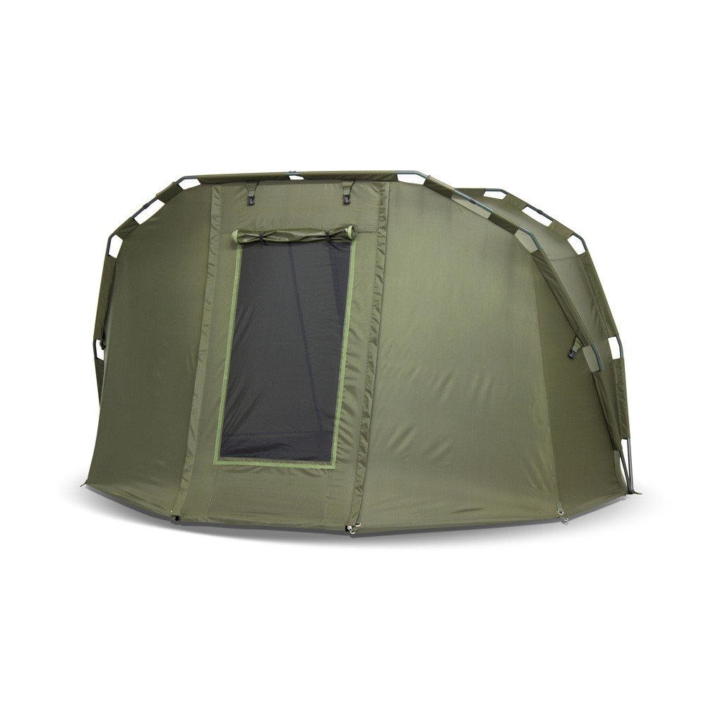 Lucx Caracal Bivvy + Winterskin 1 bis 2 Mann Angelzelt + Überwurf 2 Personen Karpfenzelt + Overwrap Angler Zelt Carp Dome + Skin 10.000mm Wassersäule